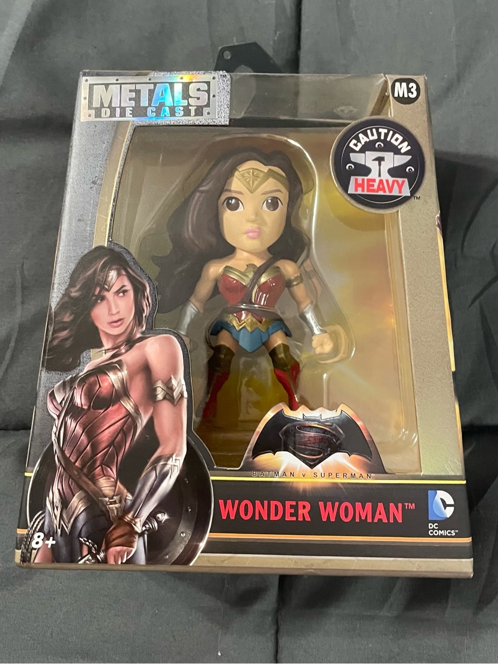 Metals Die Cast Wonder Woman Figure - Red, Blue, Gold